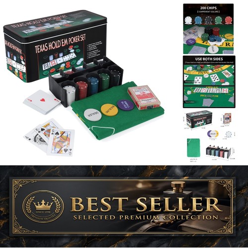 200 piece casino - 200-piece, poker