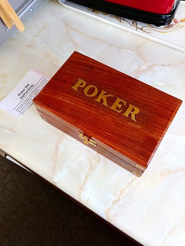 Wooden casino poker - wooden, box