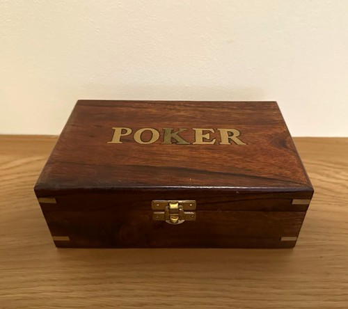 Wooden casino poker set - wooden,