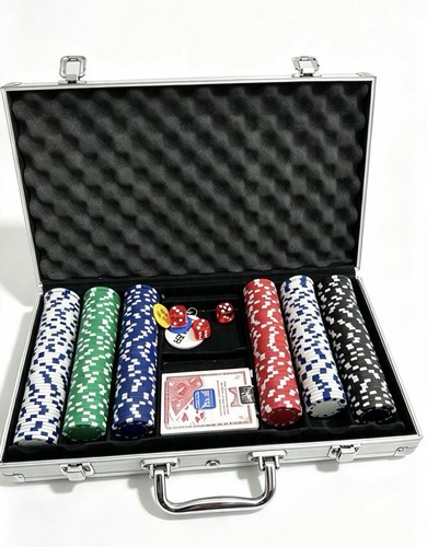 300pc poker set - set, aluminium