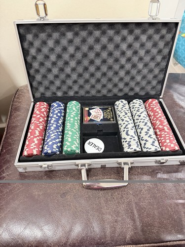 300pc poker set aluminium - poker,
