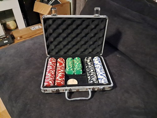 Poker chip set with case - poker,