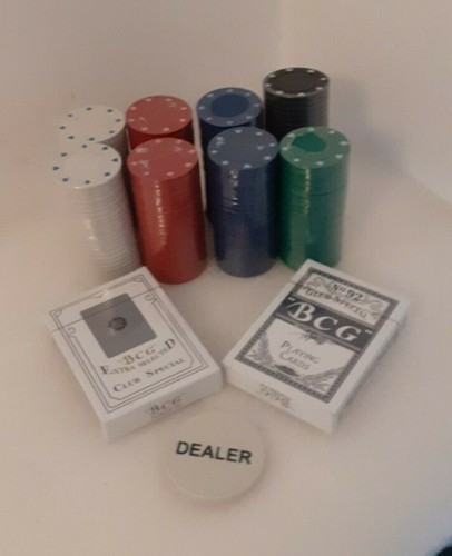 Poker chip set with - chip,
