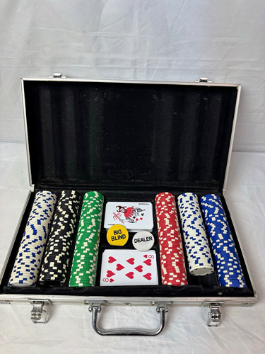 Poker chip set aluminium carry - chip,