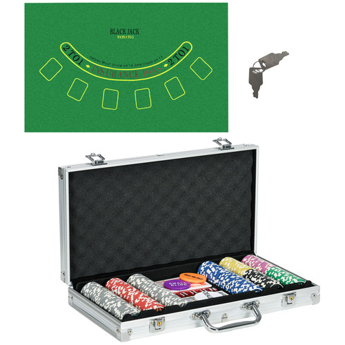 300 piece poker chips - poker, w/