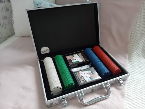Poker set silver - silver, carry