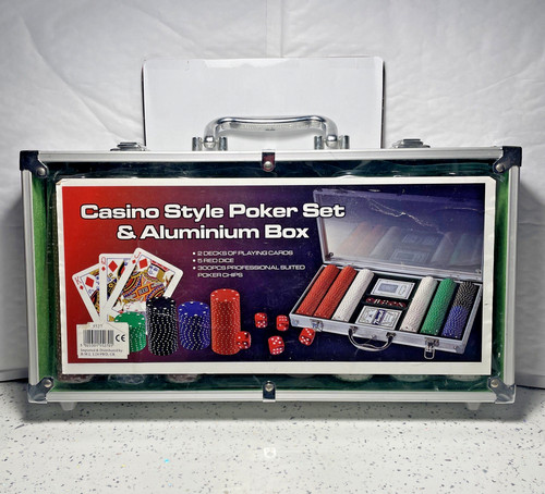 Poker set aluminium case - in,
